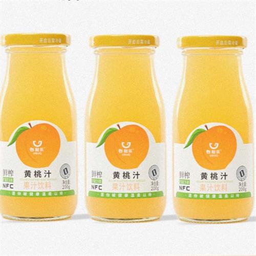 谷利乐  nfc黄桃汁鲜榨果汁 200g*6瓶 19.9元